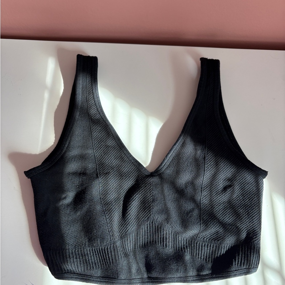 Gymshark Black Ribbed Tank Top